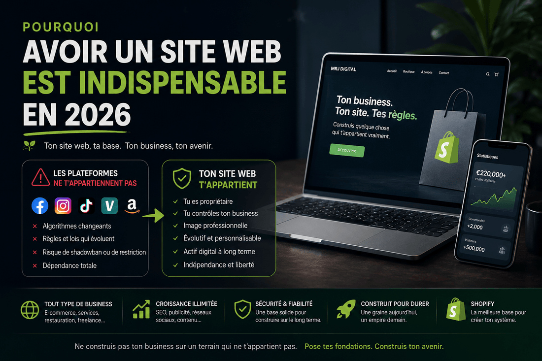 Pourquoi avoir un site web est indispensable en 2026 pour développer un business indépendant et durable