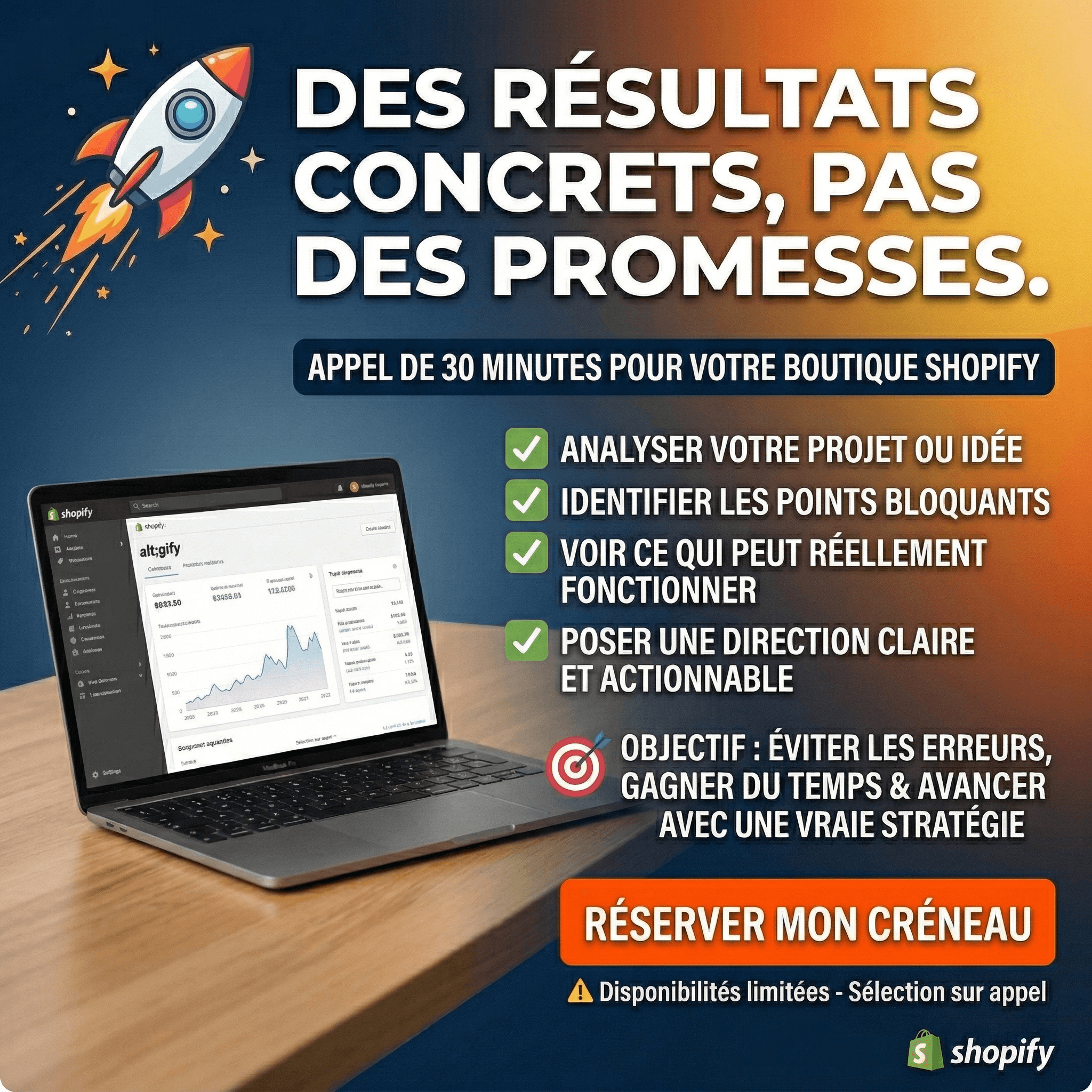 Appel découverte Shopify pour lancer et optimiser une boutique e-commerce