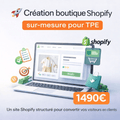 Création boutique Shopify sur mesure pour TPE à 1490€, site professionnel optimisé pour convertir les visiteurs en clients